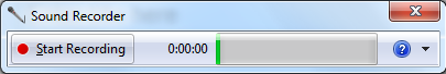 Sound Recorder in Windows 7