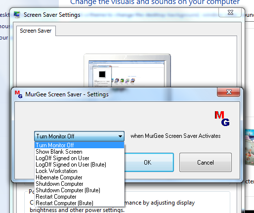 Screensaver to Control Windows Computer Power