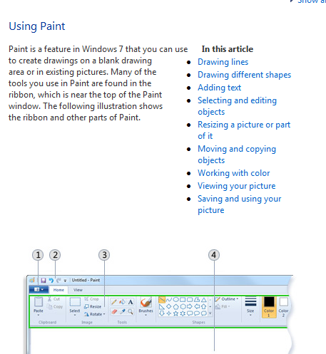 Paint to view Screenshot Captured in Windows 7