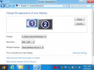 Screen Resolution Settings in Windows 8