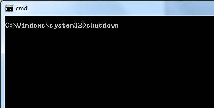 Shutdown Command to Shutdown a Windows 8 Computer