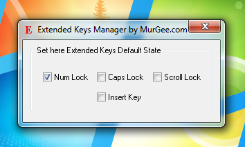 Control Caps Lock, Scroll Lock, Num Lock and Insert Key with Extended Keys Manager