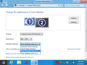 View or Change Settings of Display Devices Connected to Windows 8