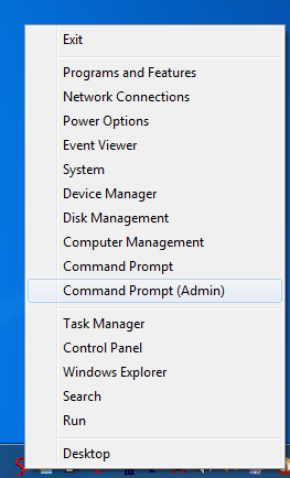 Control Panel Menu for Windows