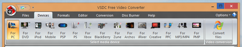 Video Conversion Format supported by Free Video Converter