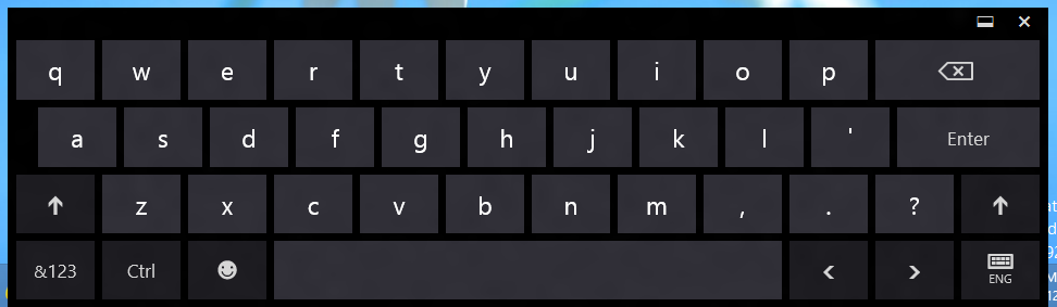 New OnScreen Keyboard of Windows 8 named as Touch keyboard