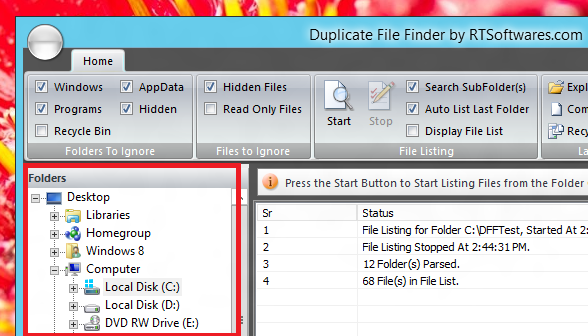 Search Duplicate Files in Selected Folder with Duplicate File Finder