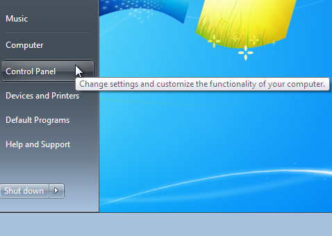 Control Panel to Uninstall Software on Windows 7