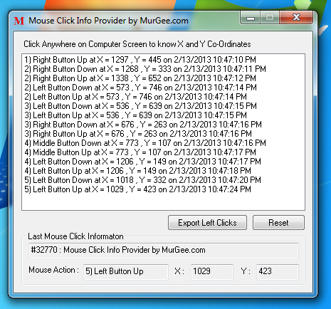 Mouse Click Information Provider in Advanced Auto Clicker