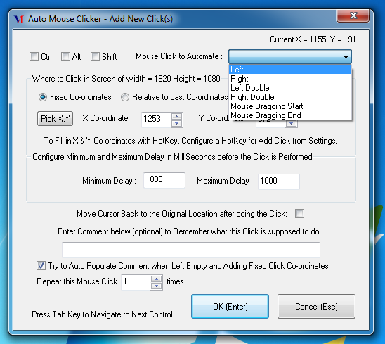 Advanced Auto Clicker to Click Mouse Cursor on Windows