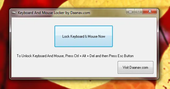 Lock Keyboard and Mouse