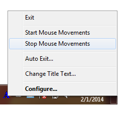 Start or Stop Automatic Mouse Movements